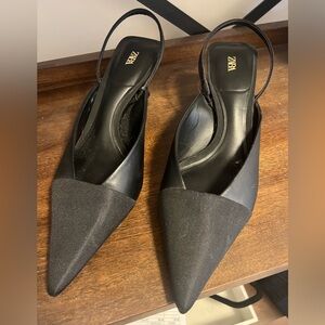 Zara Black Pointed Heels